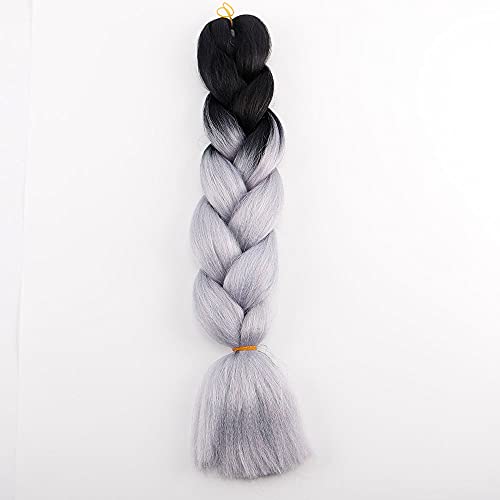 Light Green Ombre Kanekalon Jumbo Braiding Hair 24 Inch, 100g