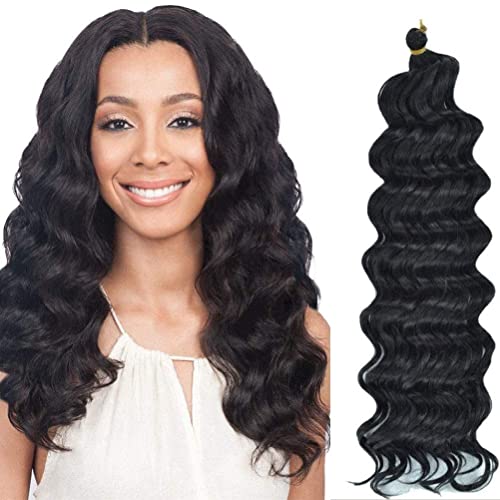 Deep Wave Crochet Braiding Synthetic Ombre Hair Extensions 30 inches 120g Ocean Wavy Curly