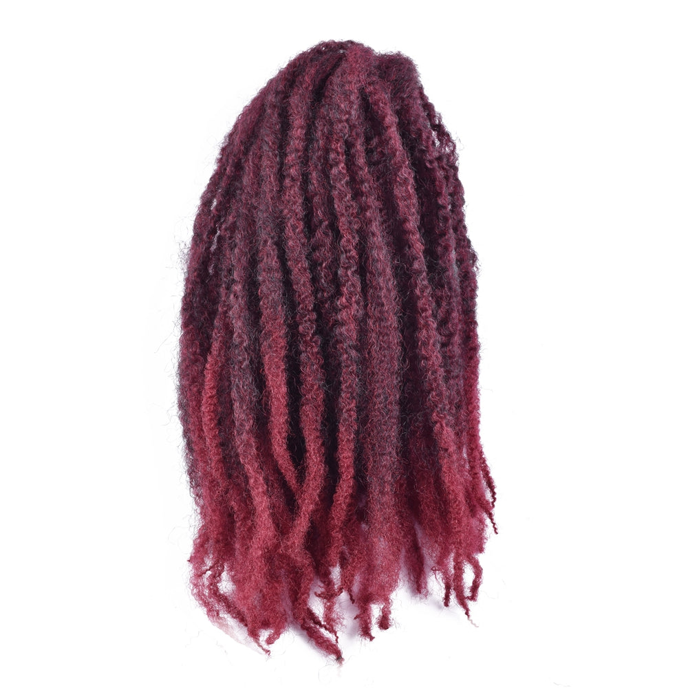 Afro Kinky Curly Synthetic Crochet Braid Hair Extensions Ombre